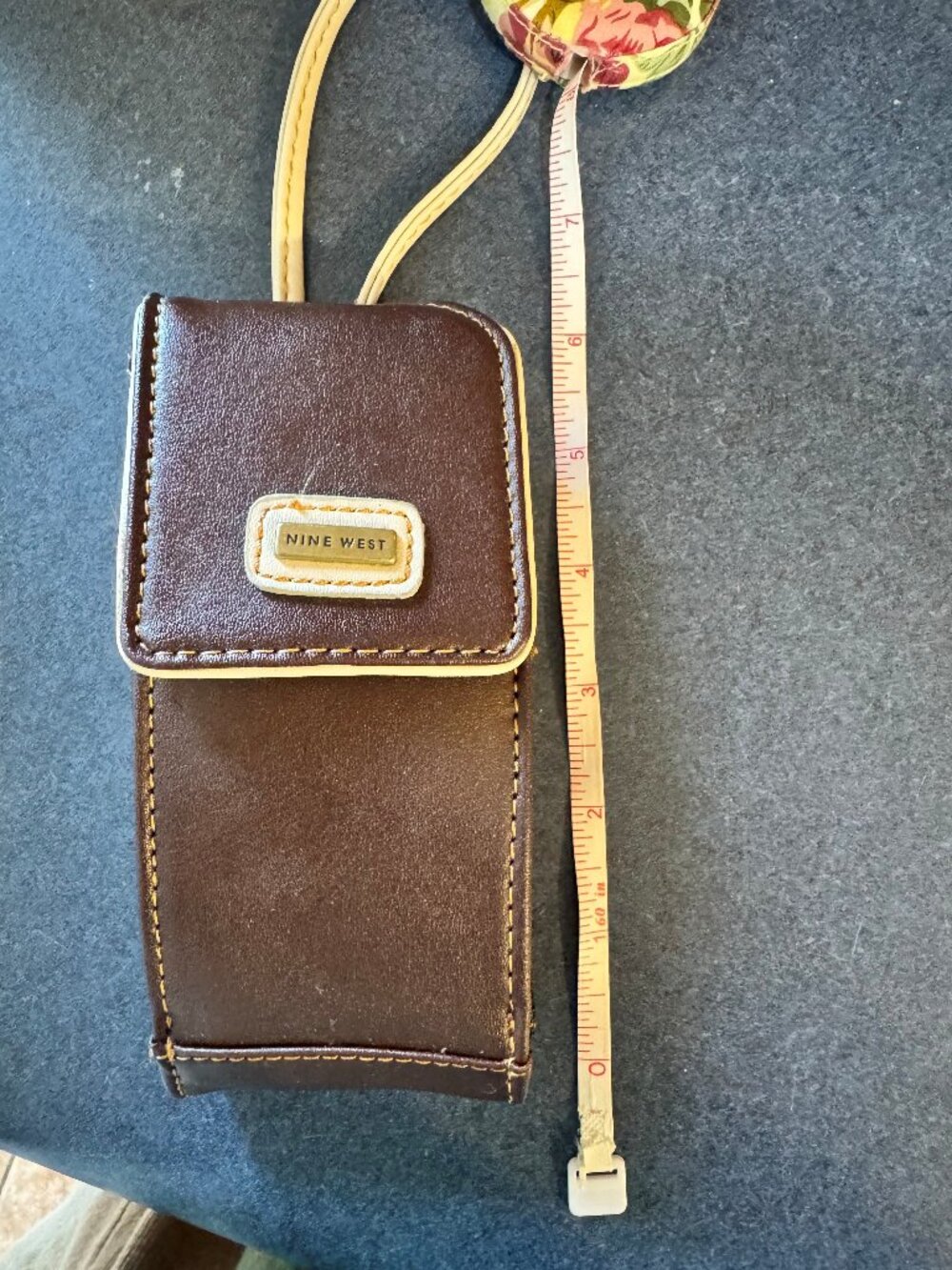 Vintage Brown Nine West Cell Phone/Card Holder Pouch